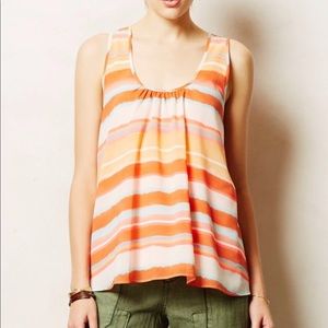 Meadow Rue Split-Back Pink Merlon Tank Sz XS